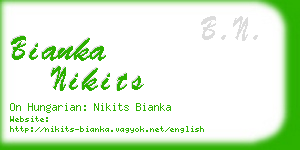 bianka nikits business card